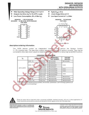 SN74HC05D datasheet  